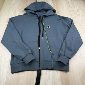 Ader Error Mens Charcoal Outdoor Detachable Extraterres Full Zip Hoodie Size A1